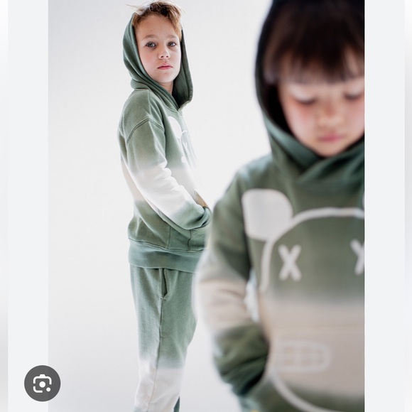 NUNUNU Mousy Dip Dye Hoodie - Blue and Gray - Picture 3 of 13